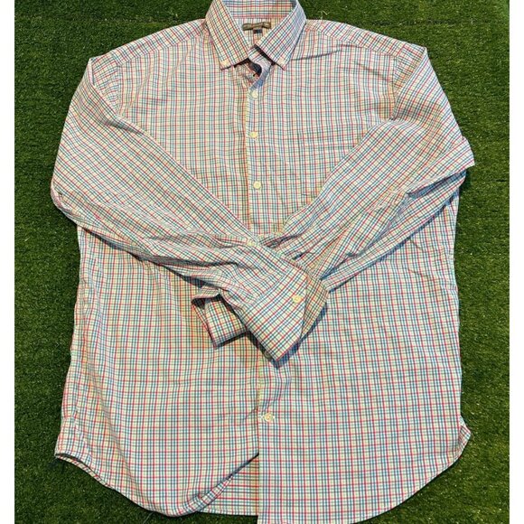 Peter Millar shirt mens large pink purple summer comfort long sleeve nylon 37 - Picture 8 of 13